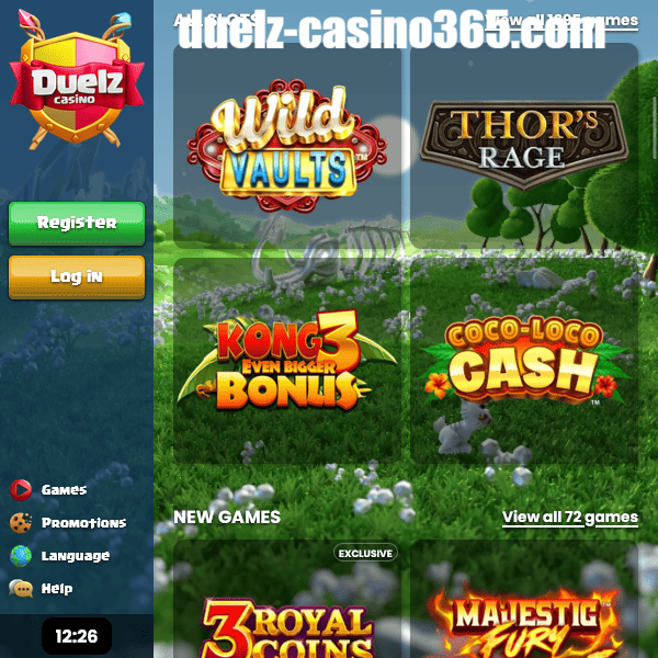 Duelz Casino all slots grid overview