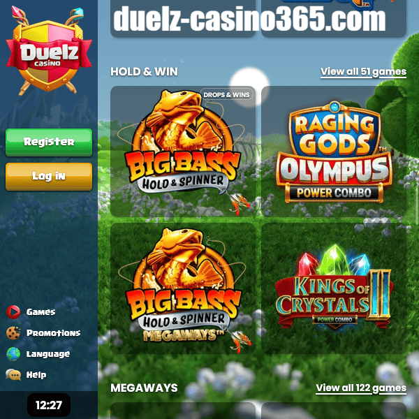 Duelz Casino fishing themed slots selection