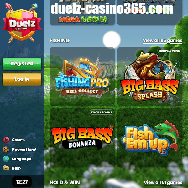 Duelz Casino jackpot games section