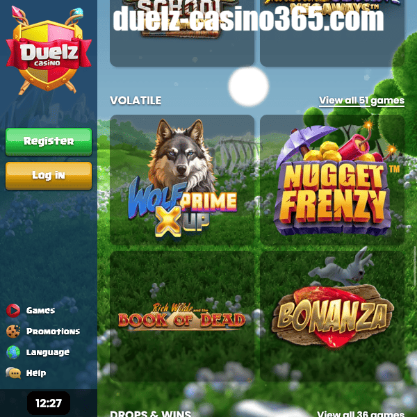 Duelz Casino Megaways slots selection