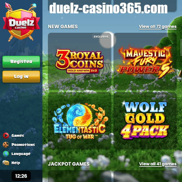 Duelz Casino new games carousel part 1